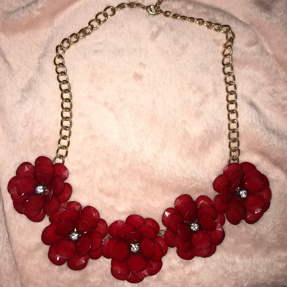 Chunky Flower Statement Necklace